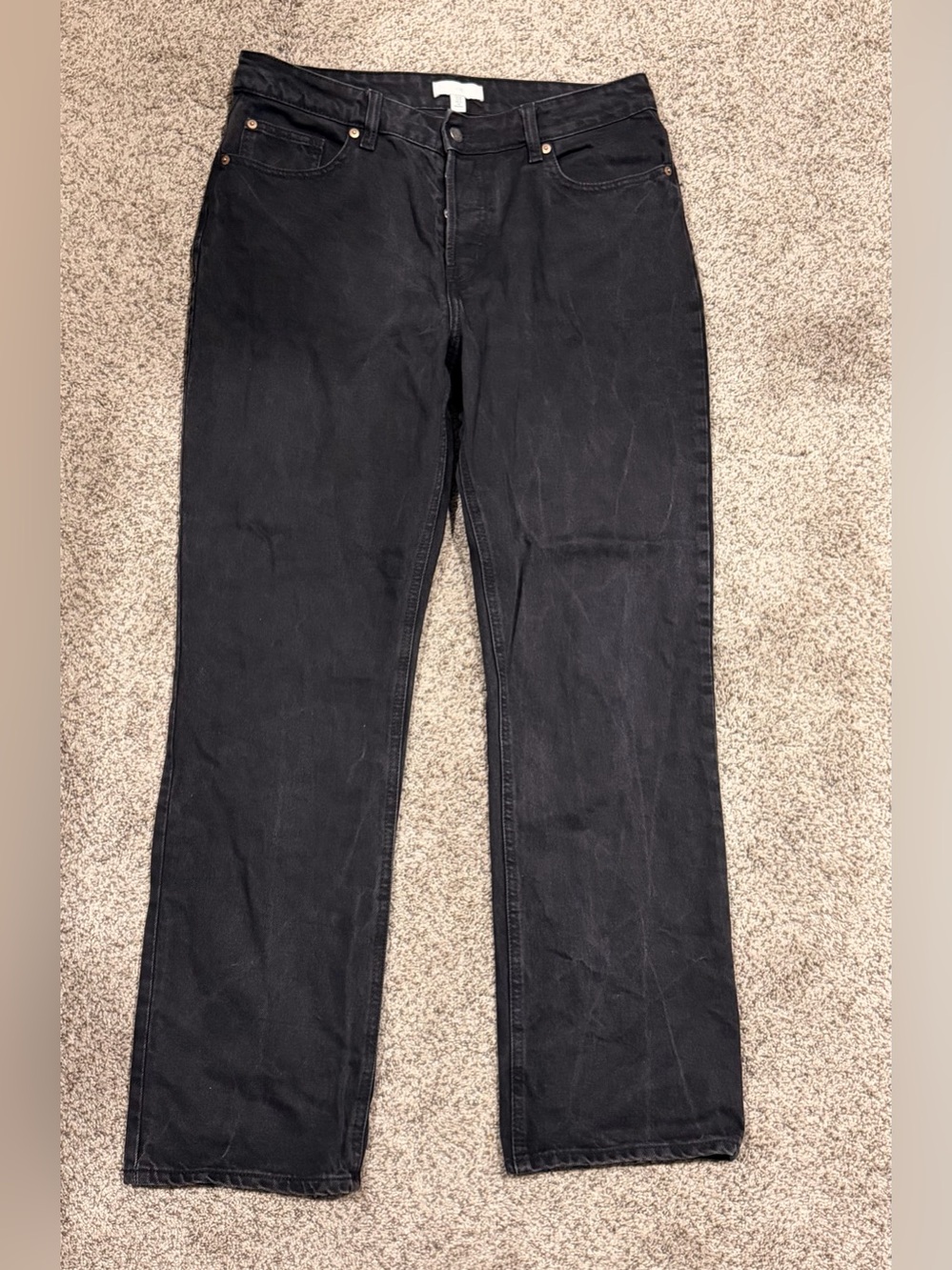 Black Straight Leg Jeans